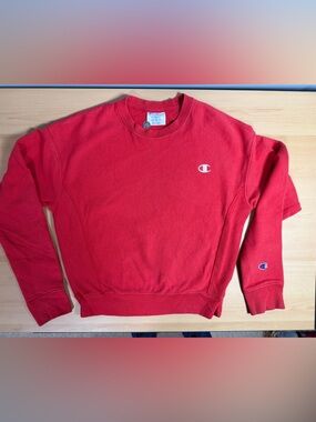 Vintage Champion Red Crewneck Sweatshirt reverse weave. XS Mens-Good condition.
